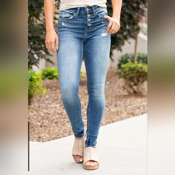 Flying Monkey Denim - Flying Monkey Disclosure High Rise Light Blue Skinny Jeans Size 32, New W/O Tag!